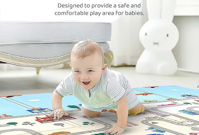 KESI ORNAMENTS Double Sided Water Proof Baby Play Mat, Infant Play mats for Kids Large Size, Baby Carpet,Crawling Baby Play Mat, Non-Slip Crawl